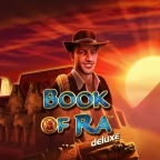 Spinsy Casino Book of Ra Deluxe Slot mit Abenteurer vor Pyramiden