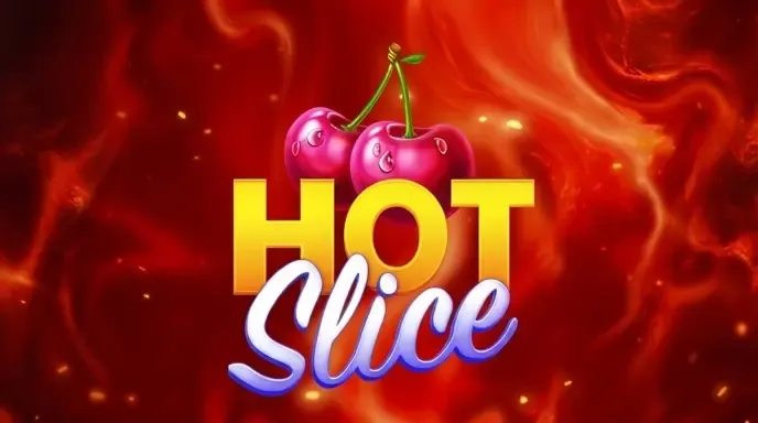 Hot Slice Slot mit Kirschen auf feurigem Hintergrund Spinsy Casino